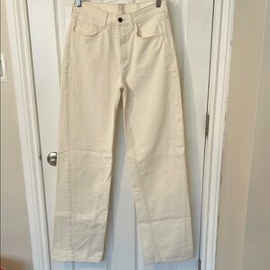 Ética Cream Wide-Leg Jeans